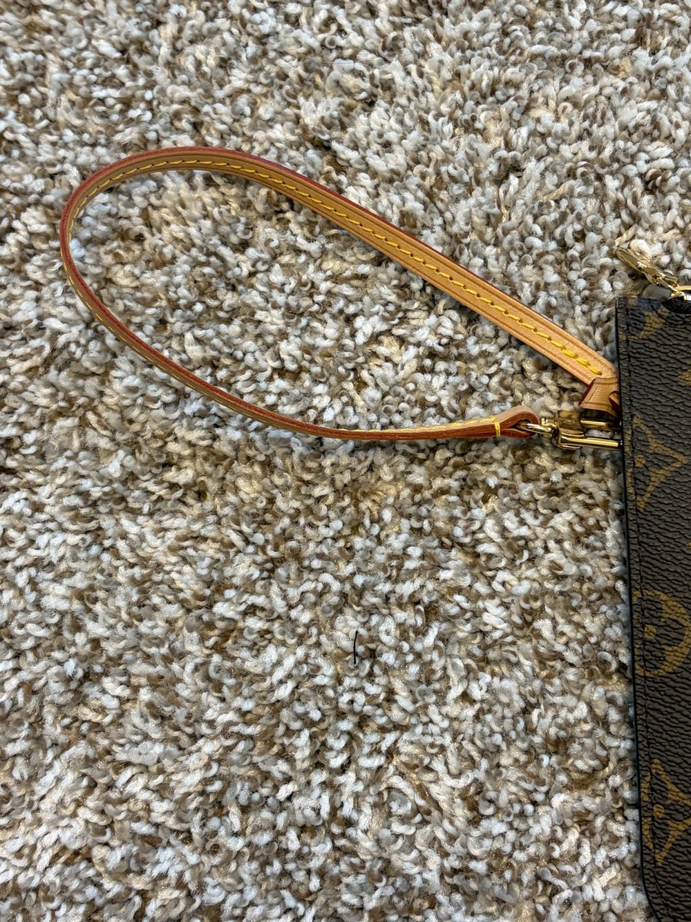 Like New 2024 Louis Vuitton Monogram Wristlet Pouch in Brown and Tan - Picture 4 of 16